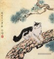 XU Beihong chat vieux chaton d’encre de Chine